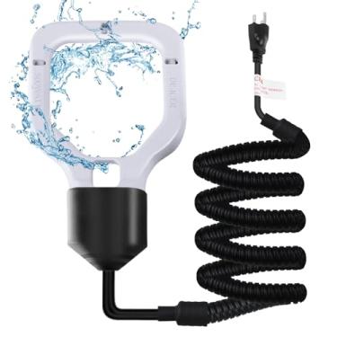 Imagem de Aquecedor de água de galinha de 500 W, aquecedor de tanque de armazenamento, descongelador de alumínio fundido, aquecedor de água controlado por termostatação, banho aquecido para pássaros (branco