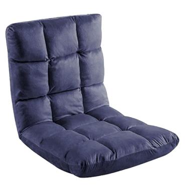 Imagem de FLOGUOR Cadeira de chão ajustável de 5 posições para ambientes internos com suporte para as costas cadeira dobrável acolchoada para jogos e poltrona para adultos, perfeita para meditação, leitura, bege QL050-NA