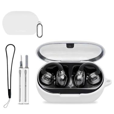 Imagem de Capa protetora para JBL Soundgear Clips, capa protetora com kit de limpeza, capa protetora de silicone macio, acessórios para cordão e chaveiro, impermeável, à prova de poeira, à prova de choque