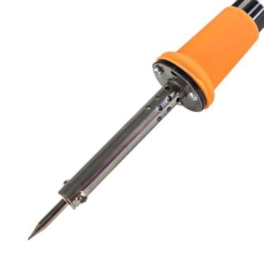 Imagem de Ferro de Solda Profissional, 220V, Cabo Laranja, Ponta Metálica, para Soldagem Eletrônica