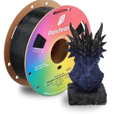 Imagem de Polymaker Filamento de impressão 3D Panchroma Gradient Galaxy PLA preto-azul, 1,75 mm, 1 kg, gradiente PLA premium, fácil de imprimir, compatível com AMS, perfeito para estatuetas, modelos, brinquedos