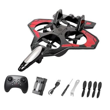 Imagem de oshhni Avião de controle remoto RC com 2 velocidades ajustáveis, fácil de controlar, ideal para crianças e adultos a partir de 14 anos, inclusive iniciantes, Vermelho