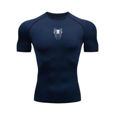 Imagem de Camiseta De Compressão Masculina De Secagem Rápida Manga Curta Fitness