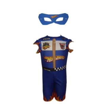 Imagem de Fantasia Roupa Infantil Temática Hot Wheels Com Máscara - Fashion Styl