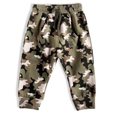 Imagem de Calça Bebê em Moletom Camuflada Verde Militar Tip Top-Masculino
