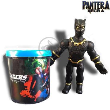 Imagem de Kit Boneco Colecion. Pantera Negra 16Cm + Caneca