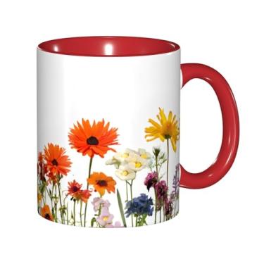 Imagem de Zeraoke Caneca de café criativa com estampa de borboleta de íris, personalizada, presente para família, tamanho de 325 ml, unissex