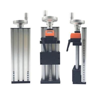 Imagem de Guia linear manual CNC 50 × 80 mm painel móvel mesa deslizante contador de posição manual 100-500 mm curso SFU1605/SFU1610 C7fuso esférico (1610 com traço vertical, 300 mm)