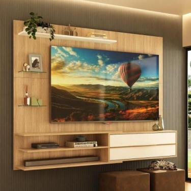 Imagem de Painel Com Suporte Para Tv Até 65 Polegadas 1 Porta E Prateleiras Mult