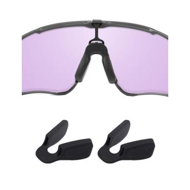Imagem de Handwith 2 pares de protetores de nariz para óculos de sol de silicone macio para Oakley Jawbreaker OO9290/Jawbreaker ajuste asiático OO9270, kit de substituição para óculos de ajuste confortável