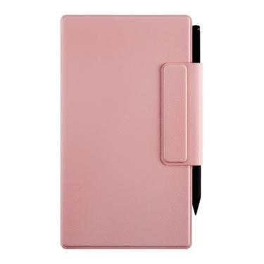 Imagem de BOZHUORUI Capa magnética para notável Paper Pro Move (7,3 polegadas, lançado em 2025) | Design de fivela de caneta | fino e leve | estilo fólio de livro | Capa de couro PU com hibernar/despertar (rosa