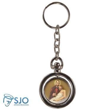 Imagem de Chaveiro Redondo Giratório - São Camilo de Lellis - SJO Artigos Religi