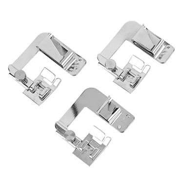 Imagem de Conjunto de calcador de bainha rolada larga, kit de costura doméstica durável, material de aço inoxidável