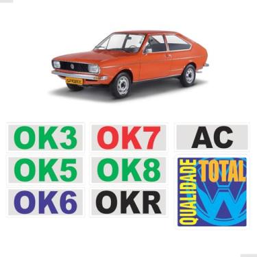 Imagem de SPORTINOX, Kit Adesivos Advertência Selos Qualidade Para Gol Para-Brisa