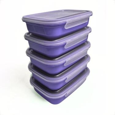 Imagem de Kits Pote Marmita Hermético Plástica 500ml Para Frutas e Refeições 20 