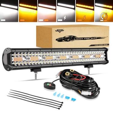 Imagem de Barra de Luz LED Auxbeam de 20 Pulgadas 420W 6 Modos Ámbar Blanco Estr