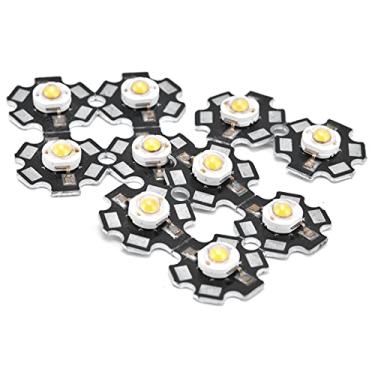 Imagem de Cryfokt Chip de Alumínio Ultra Brilhante Led 3v Chips de Lâmpada para Luz de Teto Downlight Lanterna Lâmpada de Mesa, 10 Peças para Luminárias Diy (Luz quente 1W)