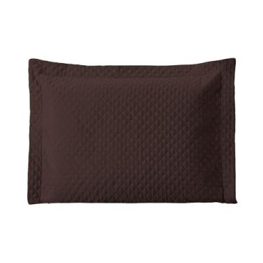 Imagem de Kit 2 Porta Travesseiro 70X50 Matelado com Debrum – Capa Protetora Sofisticada, Lavável, Antialérgico,Decoração Quarto Elegante (Marrom)