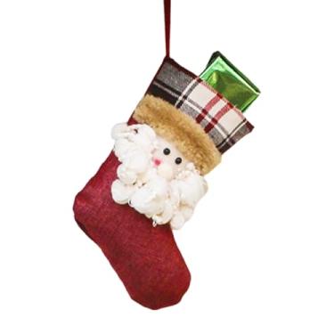 Imagem de Meias De Natal Tradicionais - Decorações Fofas Para Meias De Natal - Decorações De,Para Recheio De Guloseimas Doces Chocolates Prémios Mantel Da Lareira Feriado Em Família