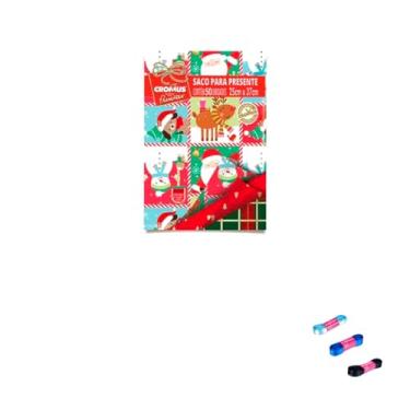 Imagem de Kit Saco Metalizado 35x54cm com 50 Unidades + Fita Cetim 15mm x 10 Metros