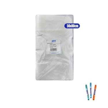 Imagem de Kit Saco BD Para Fardo 50x80 Sanfonado C/100 + Fita Cetim 7mm X 10 Metros