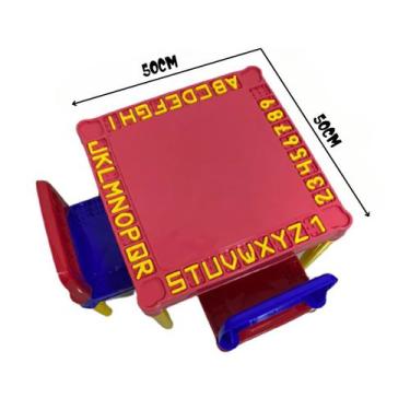 Imagem de Mesa Infantil 2 Cadeiras Plástica Educativo - Brincadeira Criativa