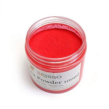Imagem de Pó de mica vermelha para resina epóxi 3,5 oz/100 g pigmento em pó para sabonete, corante de banho, grau cosmético para brilho labial, esmalte de unhas acrílicas, projetos de artesanato
