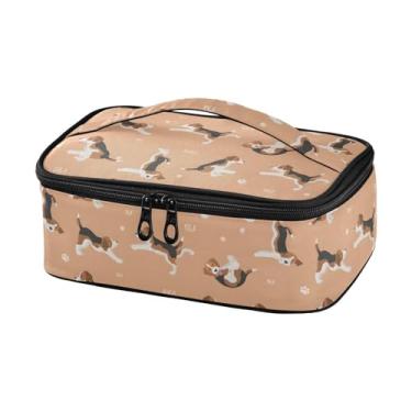 Imagem de Lancheira térmica Beagle Yoga Poses, lancheira térmica, bolsa isolada