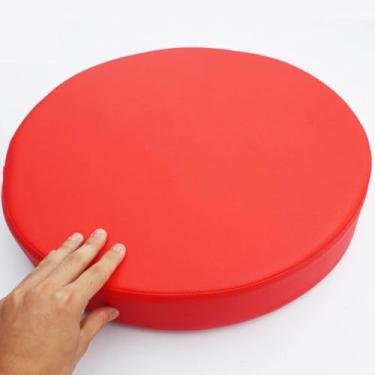 Imagem de Yadlan Almofada redonda para cadeira/assento ao ar livre, almofada de assento impermeável de 3/5/8 cm de espessura, almofadas antiderrapantes de espuma 45D com capa removível - para jardim, cozinha