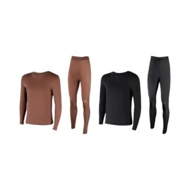 Imagem de Roupa Térmica Ultra-Fina Para Homens, Calças Longas Heattech Com Tempe