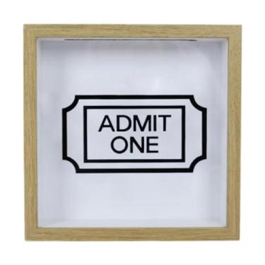 Imagem de MotiveTech Caixa Organizadora de Ingressos Adventure Archive Box com Compartimento para Bilhetes, Prática E Fácil de Instalar, Ideal para Viagens E para Guardar, Cor de Madeira, 15cmx15cm