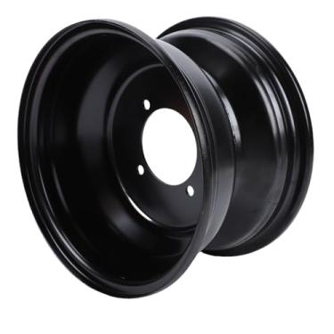 Imagem de Estink 8 Polegada 4 Furos Atv Aro Roda Dianteira 19x7-8 Cubo de Roda de Aço para Kart Atv Quad Dirt Bike Buggy Revestimento Preto