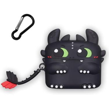 Imagem de Capa protetora de silicone compatível com Airpods: AIYAAIYA 3D desenho bonito aparência criativa divertida à prova d'água à prova de choque para fone de ouvido sem fio capa de caixa de carregamento