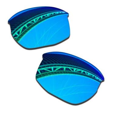 Imagem de LenzProse Lentes de reposição polarizadas de 1,5 mm para óculos de sol Oakley Mercenary OO9424 70 mm, antiarranhões | Ajuste perfeito, Azul gelo polarizado - 1,5 mm, 70mm