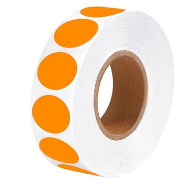 Imagem de 1000 adesivos redondos coloridos de 2,5 cm etiquetas de código pequeno para escritório, loja, quintal, venda, casa, sala de aula, marcação (laranja, 2,5 cm)