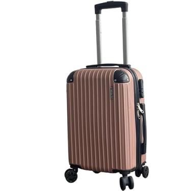 Imagem de Mala de Bordo ABS 10kg 17” a 21” Polegadas Mala de Viagem com Rodinhas 360° Cadeado Código (Rose-17”(8KG) Modelo-JJJ)