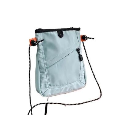 Imagem de Bolsa tiracolo feminina, bolsa carteira pequena macia, bolsas de ombro com alça ajustável, bolsa tiracolo leve para celular, Azul, Casual