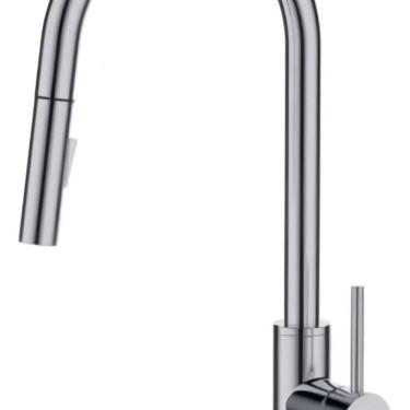 Imagem de Misturador Monocomando para Cozinha de Mesa com Bica Móvel Arejador e Extensível Dublin Jiwi Cromado