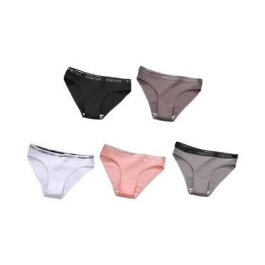 Imagem de Conjunto De 5 Calcinhas De Algodão Sexy De Cintura Baixa Para Mulheres