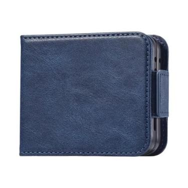 Imagem de Capa De Couro Luxuosa Para Samsung Galaxy Z Flip 7 6 5 4 3 Com Porta C