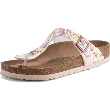 Imagem de Birkenstock T-Bar feminino, floral de verão rosa claro Birko Flor, 37, Flor Birko rosa claro floral verão, 36