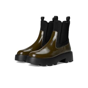 Imagem de Tory Burch Bota feminina Monogram Lug Chelsea 65 mm fashion, Oliva escura, 37