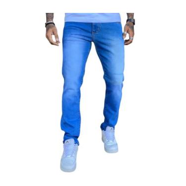 Imagem de calças jeans masculina slim basica com elastano cores variadas - empor
