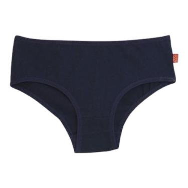Imagem de Calcinha Infantil Básica Sanny Laterais Largas Algodão, Marinho, P