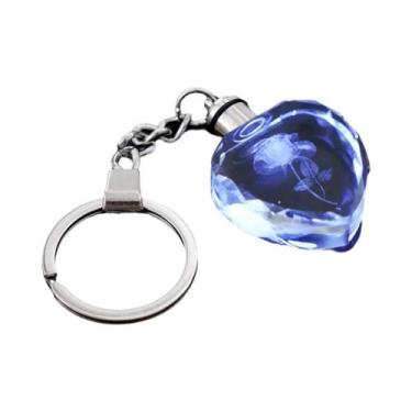 Imagem de Moda colorida fada rosa flor padrão amor forma cristal strass led luz 