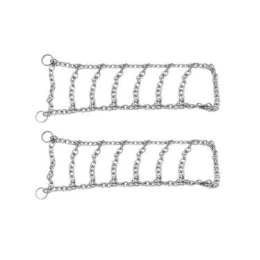 Imagem de Peças de carro RC compatíveis com Traxxas para TRX4M para Defender D90 D110 para Bronco 1/18 RC Crawler peças de atualização de carro correntes de neve de pneu de aço corrente antiderrapante (2 peças)