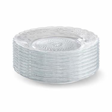 Imagem de Jogo de 12 Pratos Fundo de Vidro Transpatente Star - Dumiat