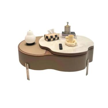 Imagem de Mesa de centro moderna e criativa para salas de estar pequenas, altura ajustável, design que economiza espaço, móveis domésticos simples
