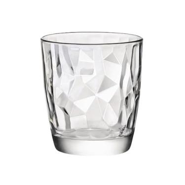 Imagem de Copos de bebida em relevo de diamante colorido, resistentes ao calor, copos altos para água, suco de leite, cerveja, coquetel e vinho (transparente, pequeno)