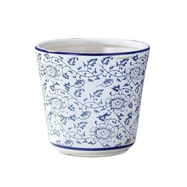 Imagem de Vaso de flores Celadon Vaso de cerâmica para casa, sala de estar, orquídea, vaso leve, luxuoso, para uso interno e externo (médio)